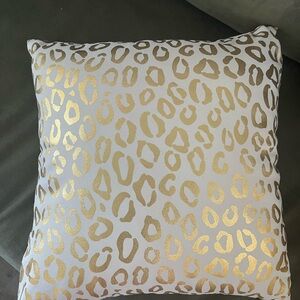 bebe Metallic Gold and Cream Accent Pillow